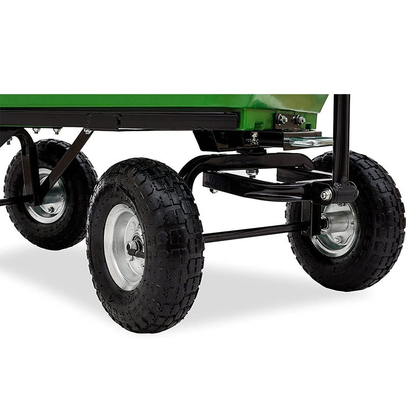 75 Litre Large Garden Cart Heavy Duty 4 Wheel Trolley Dump Wheelbarrow Tipping Truck Trailer-TC2145