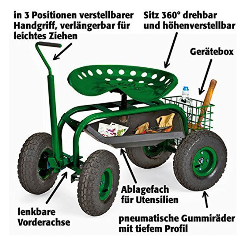 Mobile Garden Trolley with Seat -TC4501