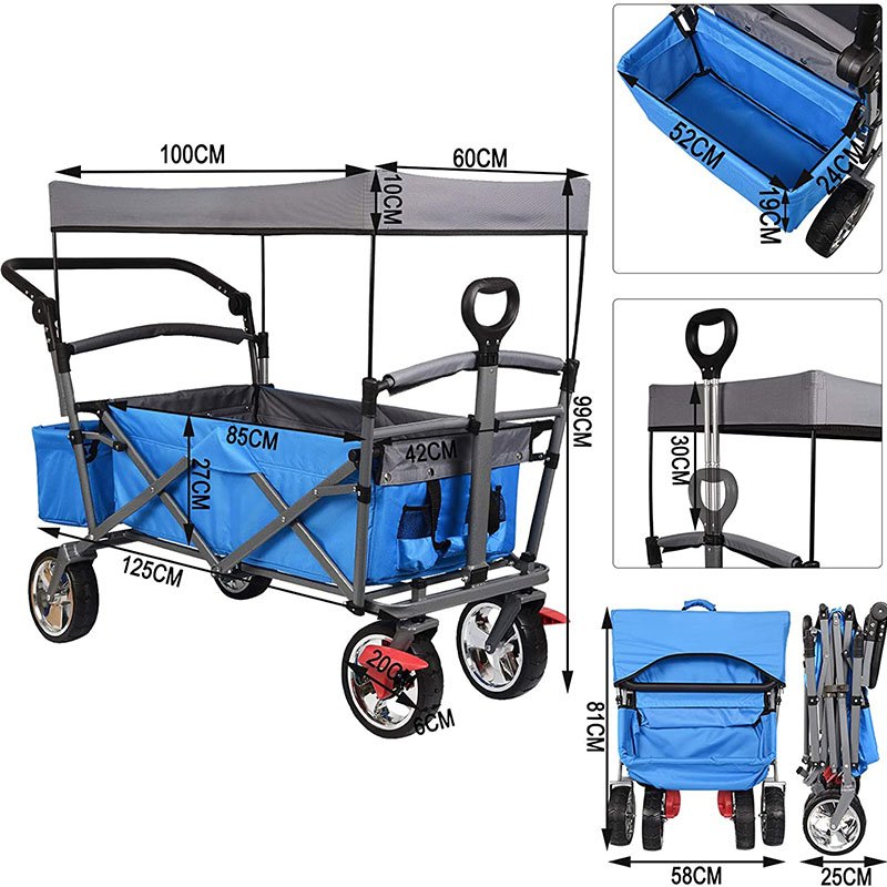Handcart Transport Trolley Including 2 x 3-Point Belt System-FW-008