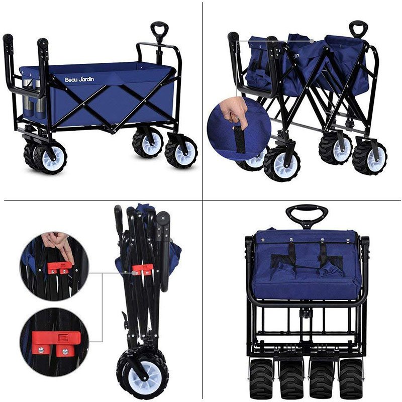  Beach Wagon Trolley with Adjustable Push Handle-FW-006W
