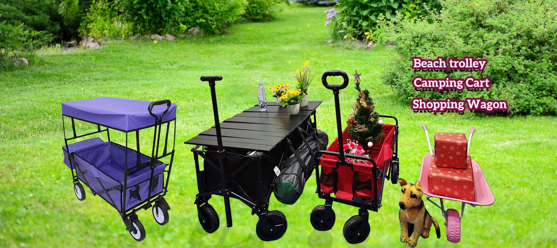 all kinds of  foldable wagon,folding trolley 