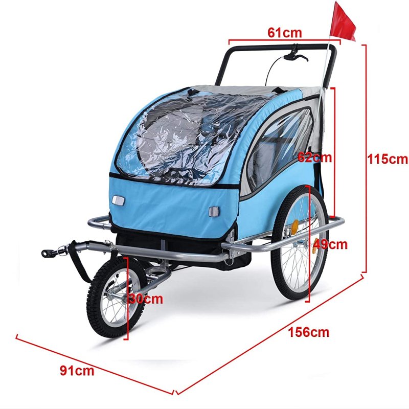 Bike Trailer 2 in 1 Kids Jogger Stroller BT-2022