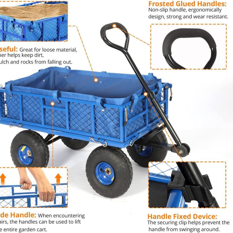 Heavy Duty Steel Dump Garden Cart-TC1840D